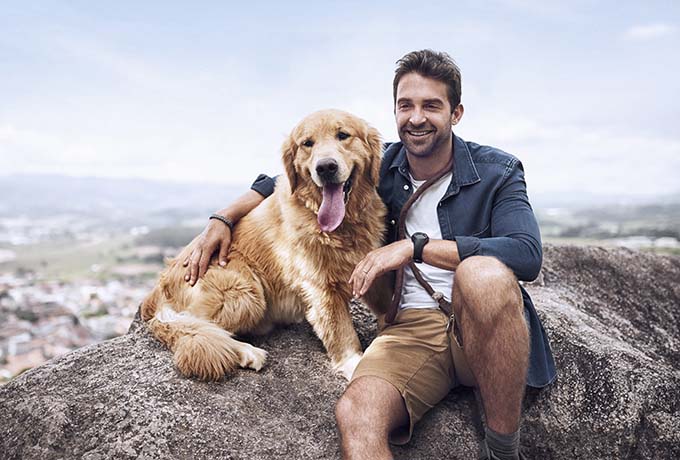 Pet Owner with her cat and dog